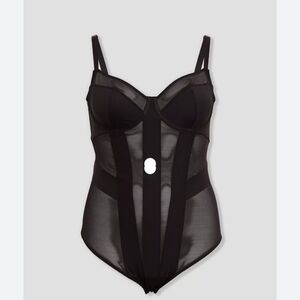 Nwt Torrid Elegant Black Sheer Bodysuit